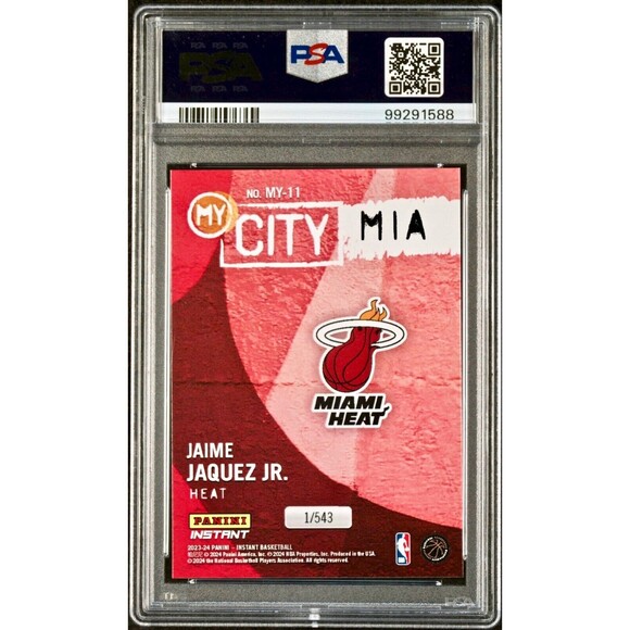 Jaime Jaquez Jr. 2023 Panini MyCity Rookie NBA #MY-11 Basketball Card PSA 10 Gem - Picture 2 of 2